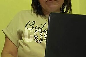 my stepmom discovers i have bad grades and punishes me with lingerie striptease and wet pussy licking