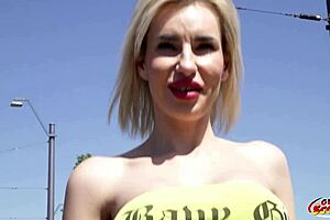 GERMAN SCOUT Picks Up BIG LIPS and TITS BITCH COCO DE WIT for ROUGH ANAL CASTING FUCK