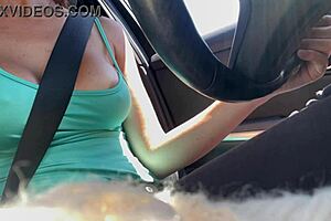 Italian Big Tits Milf Artemisia Love Shows Horny Outdoor Close Up of Natural Tits and Nipples in Car