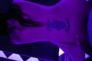 I love this hot sex in swinger club with kinky latina milf wife riding and flashing in public