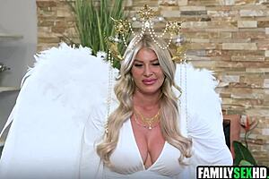 Hey, check out this lucky stepson fucking his stepmom and stepsister in taboo action