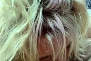 Pretty hooker kneels down for a man to release in her mouth after a deepthroat blowjob on the street.