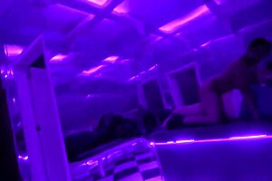 I love this hot sex in swinger club with kinky latina milf wife riding and flashing in public