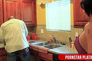 Shay Fox rides Prince Yahshua's huge interracial cock with her curvy mature body and big tits bouncing wildly