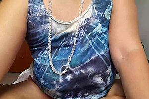 Hey, watch this camgirl series with blonde milf's huge natural tits solo