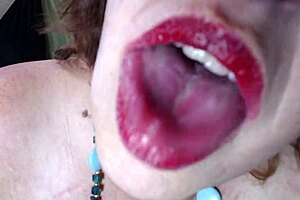 Giantess Fantasy With Tall Curvy Mature Putting Tiny Guy In Mouth With Big Natural Tits And Blue Eyes