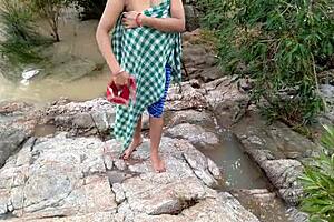 jungle me nadi kinare sautili maa ke sath majedar chudai with big boobs and hard fucking