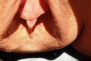 Maturemons sexy mature says look at my humongous soaking wet meaty cunt flaps. She spreads shaved pussy in slow motion for ultimate close-up thrill.