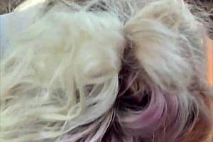 Pretty hooker kneels down for a man to release in her mouth after a deepthroat blowjob on the street.