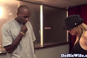 cuckolding wife got fucked hard and jizzed right in her mouth