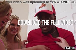 black pizza guy gets reverse gangbanged by milf group at bachelorette party