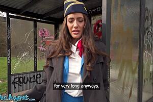 I love giving pov blowjob and hot outdoor sex as big tits brunette air hostess Coco Bae