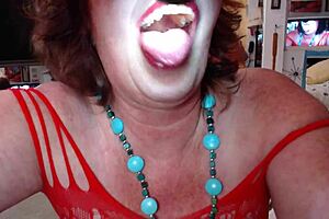 Giantess Fantasy With Tall Curvy Mature Putting Tiny Guy In Mouth With Big Natural Tits And Blue Eyes