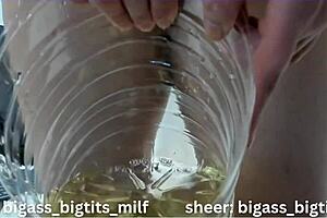 Pe- pee ng- pee fetish, she moans while the young Colombian milf indulges in solo squirting with toys.