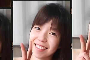 Hey, this wild Japanese milf is all about that shaved pussy creampie action in homemade fun! 😈💦