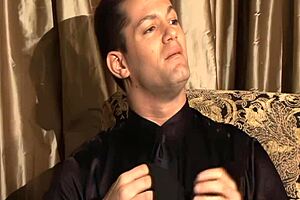 She slams shaved pussy on thick shaft but craves lover's double penetration in ass too?