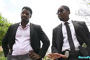 I'm disturbing the peace, blonde milf Sophia West says while fucking a big black cock outdoors in doggystyle with deepthroat action.