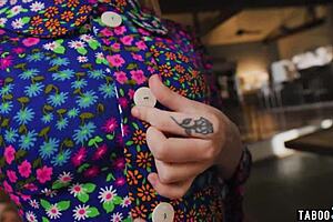 lesbian redhead milf lauren phillip makes her petite 18+ teen gf coco squirt with intense fingering and licking