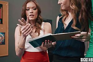 I joined two horny babes for rough lesbian sex with fingering and toys