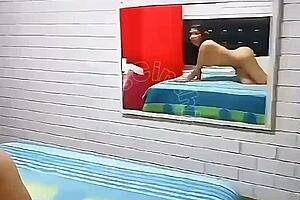 Peruvian Latina with huge ass gets bored in her room and moves it around