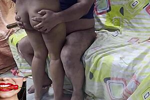 Contrasting Indian Ebony Milf with Horny Natural Big Tits Gets Interracial Fucking and Creampie