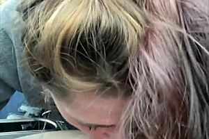 Watch this hooker suck every drop of cum from customer's dick after deepthroat blowjob!