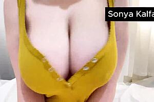 Step Mom Insisted No Full Sex, Just Intense Tit Job with Her Big Natural Boobs!