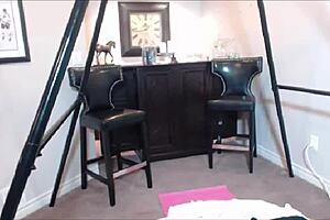 hey, check out maxine x sliding that long dildo into her oriental slit