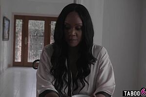 How did a bite from an exotic spider transform this ebony milf housewife with big tits and ass?