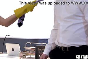 Boss dude fucks Kenna James hard banging her tight ass at Sicktaboo com