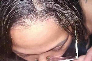 Hey, my stepmom gives such a good suck, it's wild how she handles it