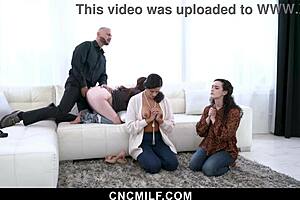 Oh man, I-I'm the lucky husband freeusin' three wives anytime in hot 4some - cncmilf