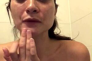 milf indulges in hot compilation of dildo play deep inside her wet pussy while bathing