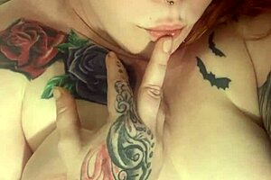 Beautiful chubby redhead milf masturbates wet pussy in homemade video