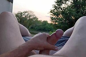 watch my big cock explode in homemade solo handjob for intense riverview orgasm