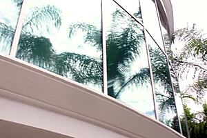 So this busty blonde milf Cory Chase is in the kitchen with glasses on, taking deep anal from the real estate agent.