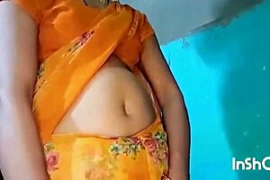 Newly married Indian couple shares intense kissing and blowjob in hot romantic scene with husband.