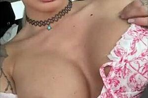 Was this outfit made for flashing my big tits with mature solo pov?