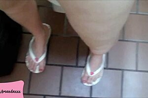 Stay right at my feet while I piss on you, my dirty toilet dog