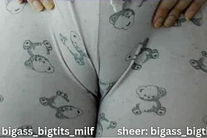 I'm feeling this cameltoe in my pajama so tight and wet as Colombian amateur milf spreads big pussy lips solo