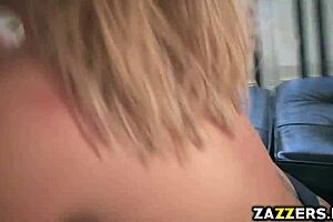 brooklyn chase got her anal drilled on top of a big cock with blowjob action