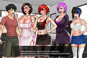 uh confined with goddesses - introducción español with big tits milf ass and teen goddess in athletic fitness big cock monster action