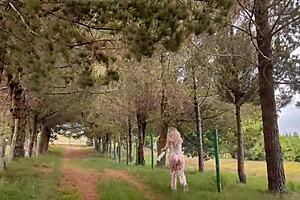 Milf seduces new neighbor into sexy public car encounter with her big tits and curvy ass. Amateur homemade fun with fat blonde latina wife outdoors.