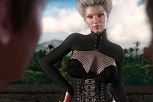 two hot milfs ride young 18+ man's big cock in anal threesome with licking and cowgirl. blonde gets cumshot after muff diving and missionary game.