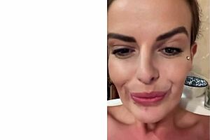 This mature mommy with big natural tits takes submission to new levels with intense spanking.