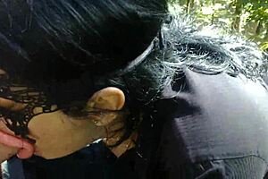 The stepmom was in the shower when her stepson joined unexpectedly. He ended up giving her a dick in the mouth and then anal action.