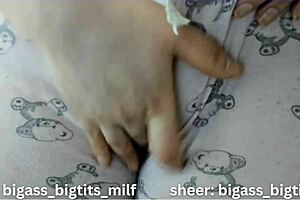 I'm feeling this cameltoe in my pajama so tight and wet as Colombian amateur milf spreads big pussy lips solo