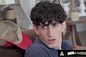 Why did you catch me jerking? asks stepson as hot milf lauren phillips gives him a hand.