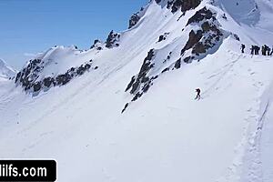 Can beautiful blonde MILF Millie Morgan handle all that fun pussy licking in the Alps this weekend