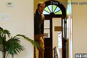 Joshua Lewis jerking off on horny big tits redhead milf Lauren Phillips